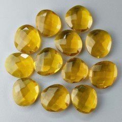Quarzo Giallo Ambra Idrotermale Briolette Forma Irregolare Sfaccettato Fatto a Mano 12-16mm 1pz