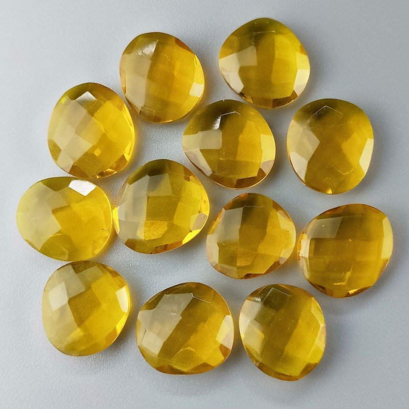 Quarzo Giallo Ambra Idrotermale Briolette Forma Irregolare Sfaccettato Fatto a Mano 12-16mm 1pz