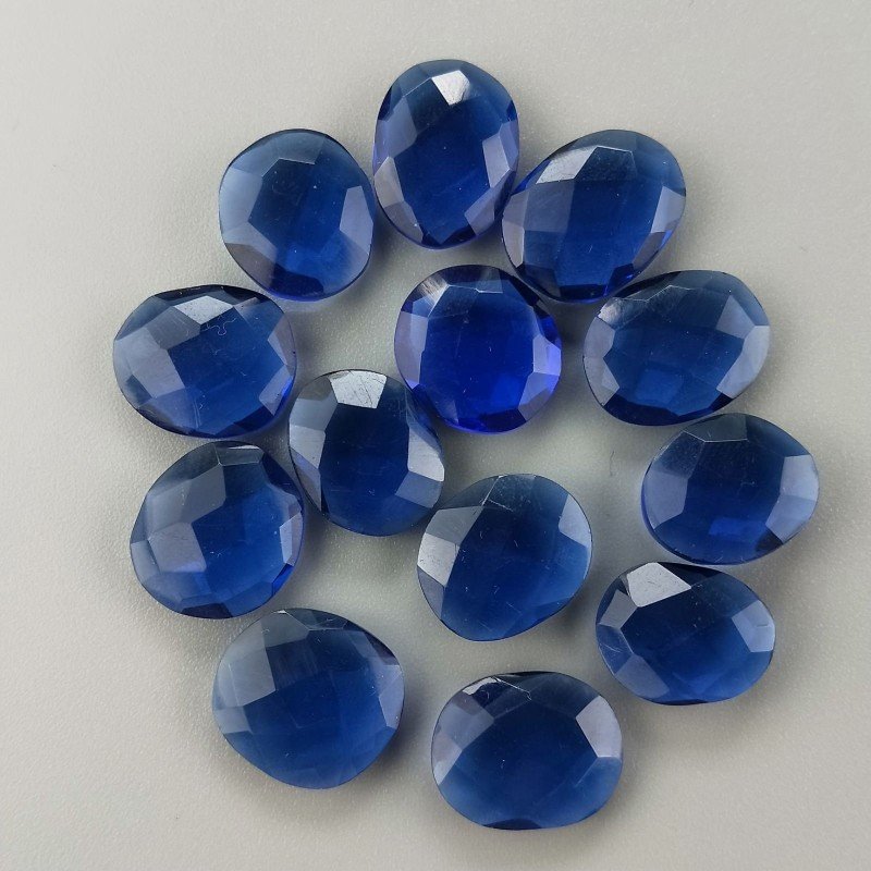 Cianite Blu Idrotermale Briolette Forma Irregolare Sfaccettato Fatto a Mano 12-16mm 1pz