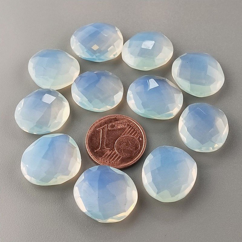 Opalina Idrotermale Briolette Forma Irregolare Sfaccettato Fatto a Mano 12-16mm 1pz
