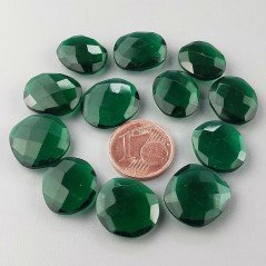 Quarzo Verde Smeraldo Idrotermale Briolette Forma Irregolare Sfaccettato Fatto a Mano 12-16mm 1pz