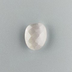 Occhio di Gatto Rosa Idrotermale Briolette Forma Irregolare Sfaccettato Fatto a Mano 12-16mm 1pz