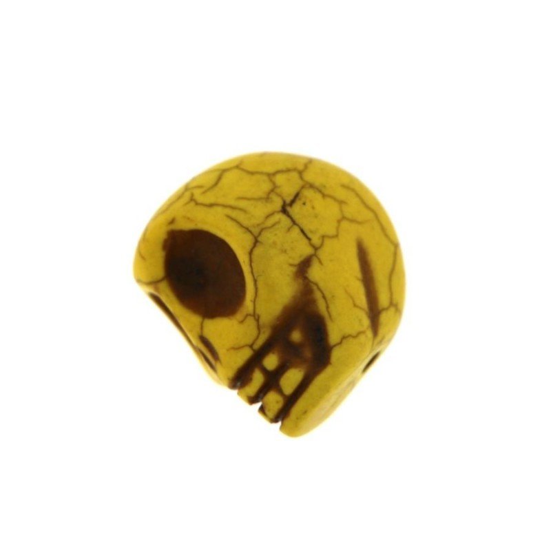 Aulite giallo forma teschio 30mm 1pz
