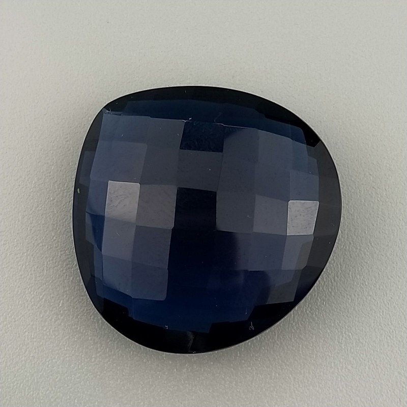 Cianite Idrotermale Briolette Forma Cuore Sfaccettato Fatto a Mano 25mm 32,50Carati 1pz