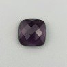 Ametista Idrotermale Cabochon Forma Quadrato Sfaccettato Fatto a Mano 13mm 7,80 Carati 1pz