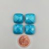 Turchese Idrotermale Cabochon Forma Quadrato Sfaccettato Fatto a Mano 14mm 1pz 9,00 Carati 1pz