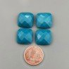 Turchese Idrotermale Cabochon Forma Quadrato Sfaccettato Fatto a Mano 14mm 1pz 9,00 Carati 1pz