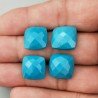 Turchese Idrotermale Cabochon Forma Quadrato Sfaccettato Fatto a Mano 14mm 1pz 9,00 Carati 1pz