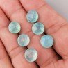 Calcedonia Aqua Verde Briolette Forma Tondo Piatto Sfaccettato Fatto a Mano 10mm 1pz