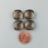 Quarzo Fume Idrotermale Briolette Forma Quadrato Sfaccettato Fatto a Mano 12mm 1pz