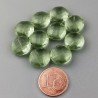 Ametista Verde Prasiolite Idrotermale Briolette Forma Quadrato Sfaccettato Fatto a Mano 12mm Mezzo Forato 1pz
