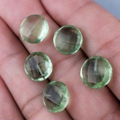 Ametista Verde Prasiolite Idrotermale Briolette Forma Quadrato Sfaccettato Fatto a Mano 12mm Mezzo Forato 1pz Ametista Verde Prasiolite Idrotermale Briolette Forma Quadrato Sfaccettato Fatto a Mano 12mm Mezzo Forato 1pz