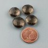 Quarzo Fume Idrotermale Briolette Forma Tondo Piatto Sfaccettato Fatto a Mano 12mm 1pz