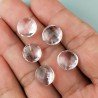 Acquamarina Rosa Morganite Idrotermale Briolette Forma Tondo Sfaccettato Fatto a Mano 12mm Mezzo Forato 1pz