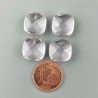 Acquamarina Rosa Morganite Idrotermale Briolette Forma Quadrato Sfaccettato Fatto a Mano 12mm Mezzo Forato 1pz