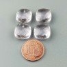 Acquamarina Rosa Morganite Idrotermale Briolette Forma Quadrato Sfaccettato Fatto a Mano 12mm Mezzo Forato 1pz