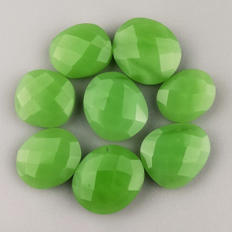 Crisoprasio Idrotermale Briolette Forma Irregolare Sfaccettato Fatto a Mano 12-16mm 1pz