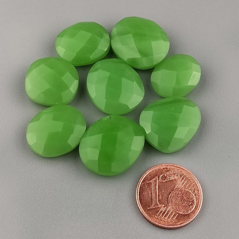 Crisoprasio Idrotermale Briolette Forma Irregolare Sfaccettato Fatto a Mano 12-16mm 1pz