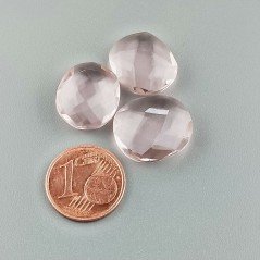 Acquamarina Rosa Morganite Idrotermale Briolette Forma Irregolare Sfaccettato Fatto a Mano 12-16mm 1pz