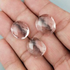 Acquamarina Rosa Morganite Idrotermale Briolette Forma Irregolare Sfaccettato Fatto a Mano 12-16mm 1pz