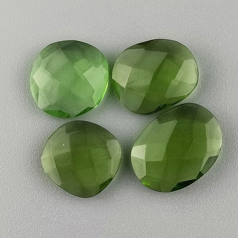 Quarzo Verde Idrotermale Briolette Forma Irregolare Sfaccettato Fatto a Mano 12-16mm 1pz