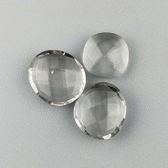 Quarzo Mistico Grigio Idrotermale Briolette Forma Irregolare Sfaccettato Fatto a Mano 12-16mm 1pz