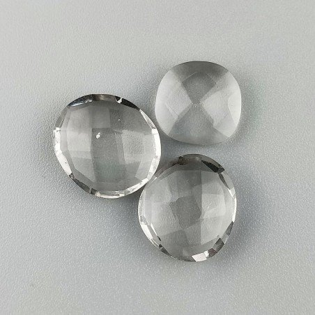 Quarzo Mistico Grigio Idrotermale Briolette Forma Irregolare Sfaccettato Fatto a Mano 12-16mm 1pz