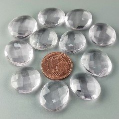 Briolette di Acquamarina Rosa Morganite Idrotermale, Forma Irregolare, Sfaccettata a Mano, 11-17 mm