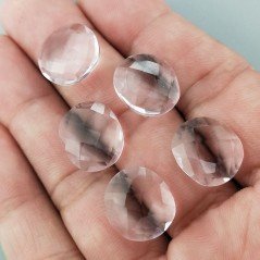 Briolette di Acquamarina Rosa Morganite Idrotermale, Forma Irregolare, Sfaccettata a Mano, 11-17 mm