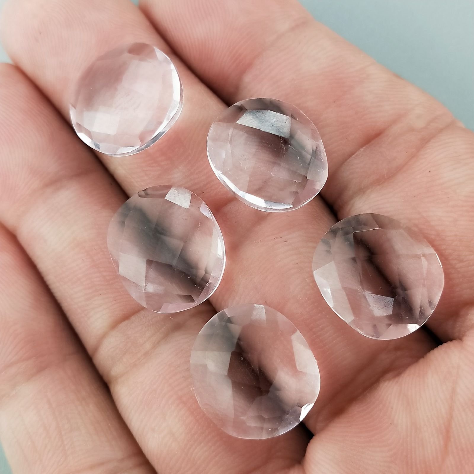 Acquamarina Rosa Morganite Idrotermale Briolette Forma Irregolare Sfaccettato Fatto a Mano 11-17mm 1pz