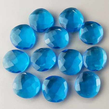 Topazio Azzurro Swiss Blu Idrotermale Briolette Forma Irregolare Sfaccettato Fatto a Mano 10-14mm 1pz