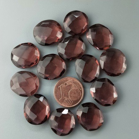 Briolette di Tormalina Idrotermale, Forma Irregolare, Sfaccettata a Mano, 12-16 mm