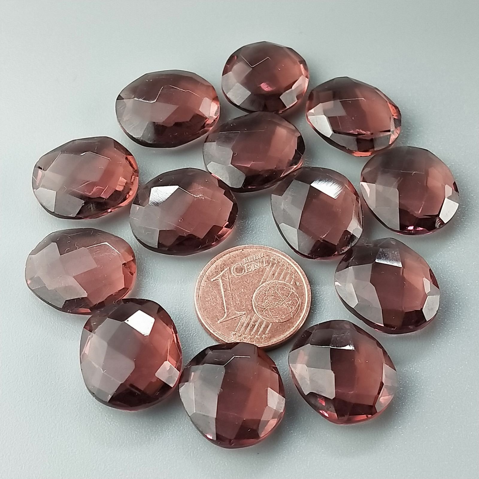 Tormalina Idrotermale Briolette Forma Irregolare Sfaccettato Fatto a Mano 12-16mm 1pz