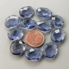 Quarzo Tanzanite Idrotermale Briolette Forma Irregolare Sfaccettato Fatto a Mano 12-16mm 1pz