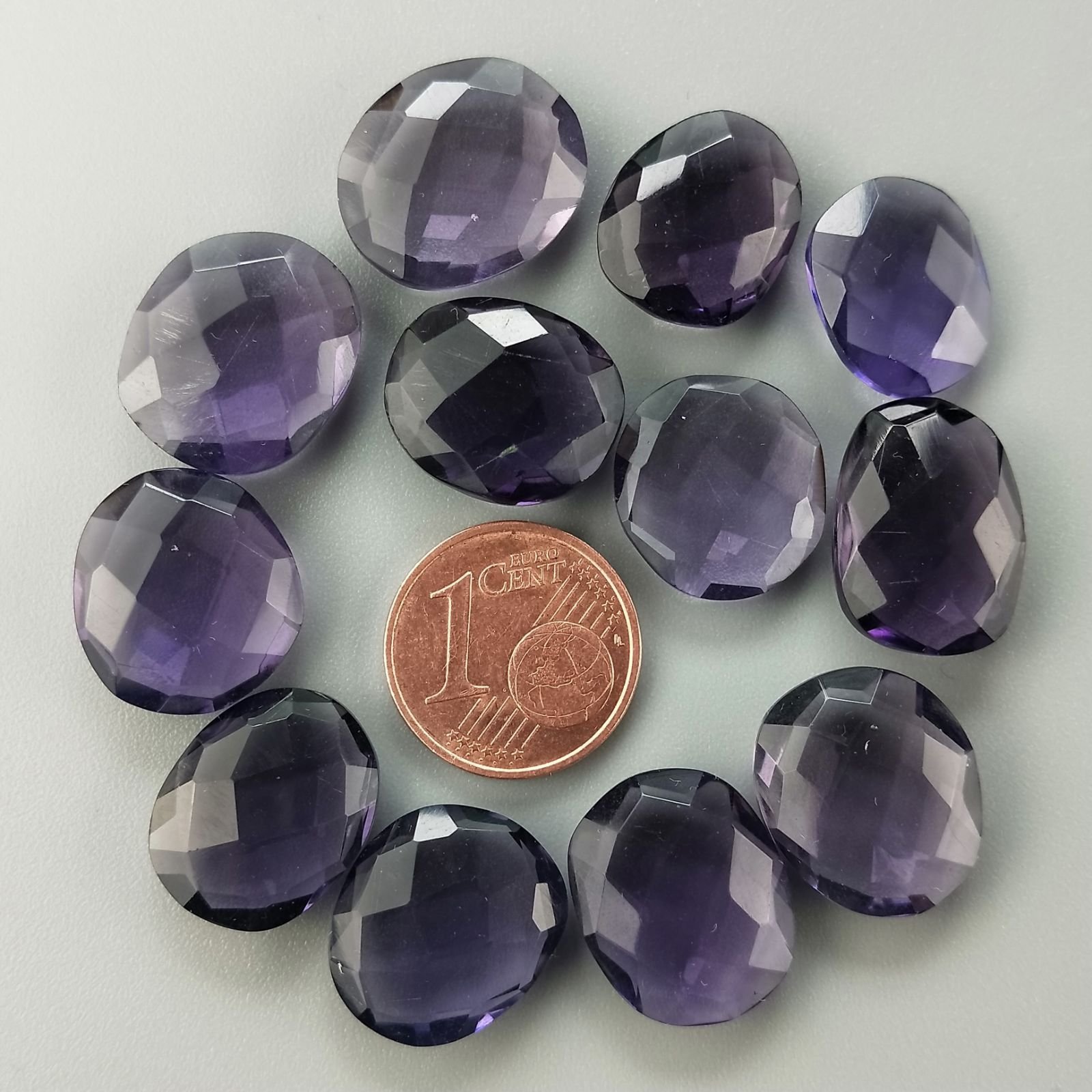 Ametista Africana Idrotermale Briolette Forma Irregolare Sfaccettato Fatto a Mano 12-18mm 1pz
