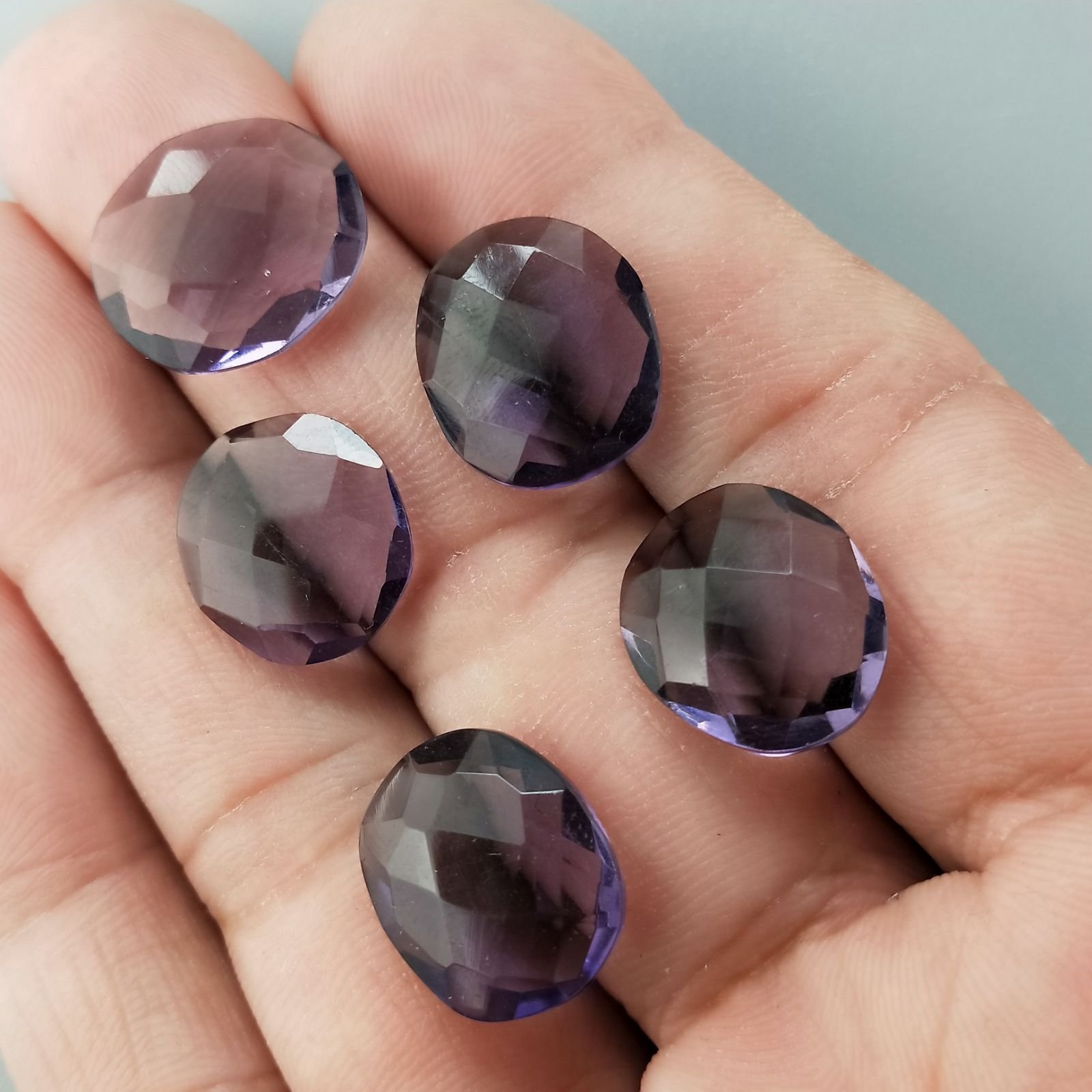 Ametista Africana Idrotermale Briolette Forma Irregolare Sfaccettato Fatto a Mano 12-18mm 1pz