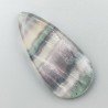 Fluorite Naturale Forma Goccia Piatto Cabochon Liscio Fatto a Mano 51X25X6mm 15,20gm 1pz