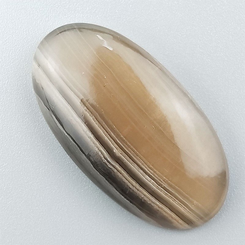 Fluorite Naturale Forma Ovale Piatto Cabochon Liscio Fatto a Mano 41X22X7mm 12,75gm 1pz