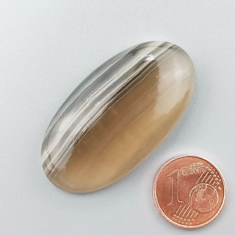 Fluorite Naturale Forma Ovale Piatto Cabochon Liscio Fatto a Mano 41X22X7mm 12,75gm 1pz