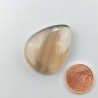 Fluorite Naturale Forma Goccia Piatto Cabochon Liscio Fatto a Mano 31X24X7mm 9,80gm 1pz