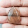 Fluorite Naturale Forma Goccia Piatto Cabochon Liscio Fatto a Mano 31X24X7mm 9,80gm 1pz