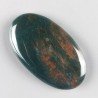 Eliotropio Naturale Forma Ovale Piatto Cabochon Liscio Fatto a Mano 45X26X5mm 10,80gm 1pz