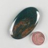 Eliotropio Naturale Forma Ovale Piatto Cabochon Liscio Fatto a Mano 45X26X5mm 10,80gm 1pz