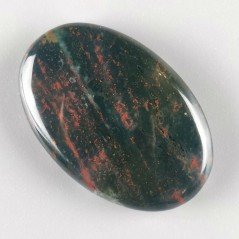 Eliotropio Naturale Forma Ovale Piatto Cabochon Liscio Fatto a Mano 41X28X7mm 14,15gm 1pz