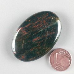 Eliotropio Naturale Forma Ovale Piatto Cabochon Liscio Fatto a Mano 41X28X7mm 14,15gm 1pz