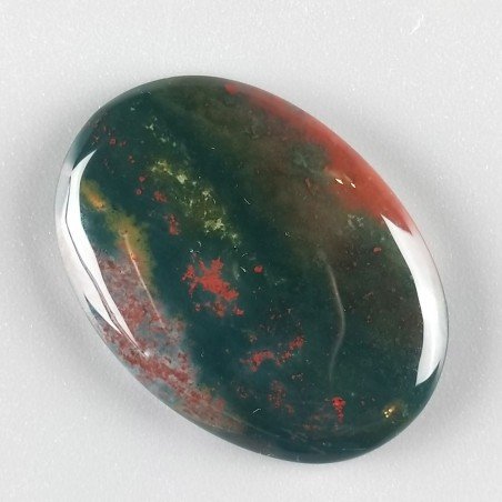 Eliotropio Naturale Forma Ovale Piatto Cabochon Liscio Fatto a Mano 36X25X5mm 8,65gm 1pz