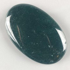 Eliotropio Naturale Forma Ovale Piatto Cabochon Liscio Fatto a Mano 40X25X5mm 9,95gm 1pz