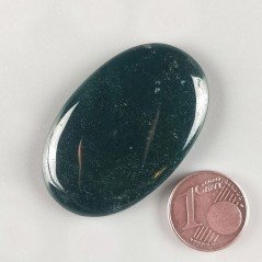 Eliotropio Naturale Forma Ovale Piatto Cabochon Liscio Fatto a Mano 40X25X5mm 9,95gm 1pz