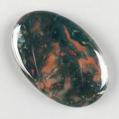 Eliotropio Naturale Forma Ovale Piatto Cabochon Liscio Fatto a Mano 41X27X5mm 9,60gm 1pz
