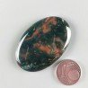 Eliotropio Naturale Forma Ovale Piatto Cabochon Liscio Fatto a Mano 41X27X5mm 9,60gm 1pz